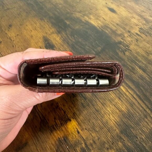 Burberry Brown Leather 5 Hooks Key Holder‎ Coin Wallet Case Authenticated W/ COA - Picture 5 of 13